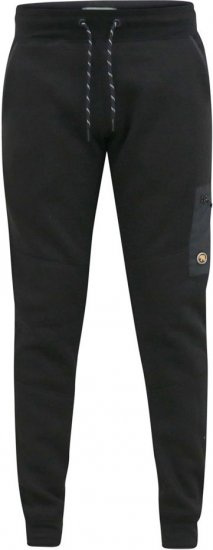 D555 COTGRAVE Couture Elasticated Waistband Jogger With Woven Fabric Trim Black - Pantaloni trening - Pantaloni Trening Bărbați Mărimi Mari
