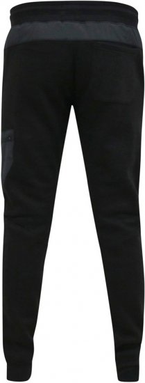 D555 COTGRAVE Couture Elasticated Waistband Jogger With Woven Fabric Trim Black - Pantaloni trening - Pantaloni Trening Bărbați Mărimi Mari