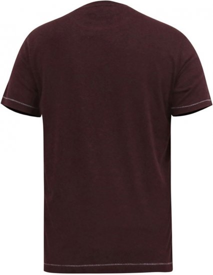 D555 DIVISION Official Pink Floyd Printed T-Shirt Burgundy - Tricouri - Tricouri Bărbați Mărimi Mari