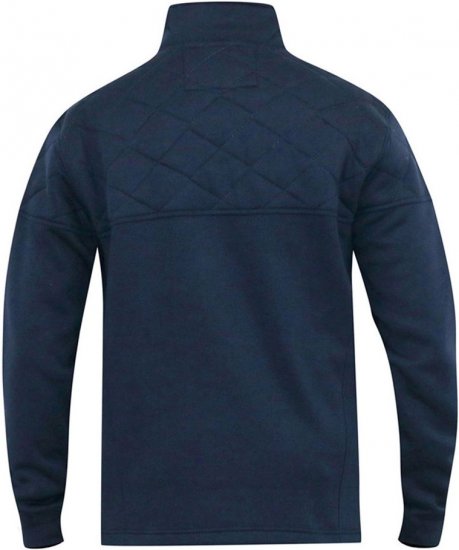 D555 SWANN Quarter Neck Sweatshirt With Quilted Top Panel Navy - Pulovere & hanorace - Pulovere & Hanorace Bărbați Mărimi Mari