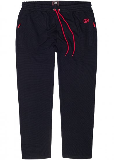 Adamo Matteo Ottoman Sweatpants Navy - Pantaloni trening - Pantaloni Trening Bărbați Mărimi Mari