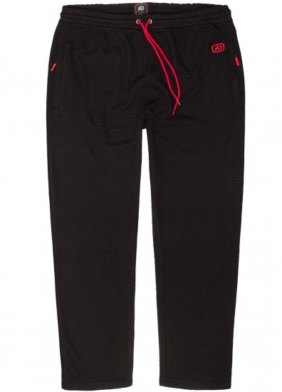 Adamo Matteo Ottoman Sweatpants Black - Pantaloni trening - Pantaloni Trening Bărbați Mărimi Mari