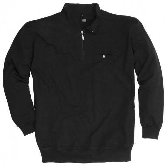 Adamo Athen Sweatshirt Half Zipper Black - Pulovere & hanorace - Pulovere & Hanorace Bărbați Mărimi Mari