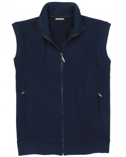 Adamo Athen Sweatvest Full Zipper Navy - Pulovere & Hanorace - Pulovere & Hanorace Bărbați Mărimi Mari