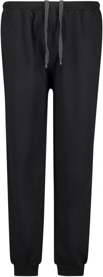 Adamo Athen Sweatpants with Cuffs Black - Pantaloni trening - Pantaloni Trening Bărbați Mărimi Mari