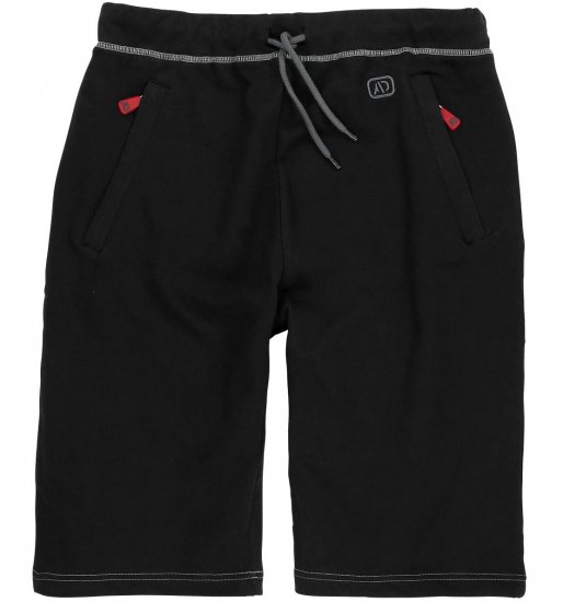 Adamo Moritz Sweatshorts Black - Pantaloni trening - Pantaloni Trening Bărbați Mărimi Mari