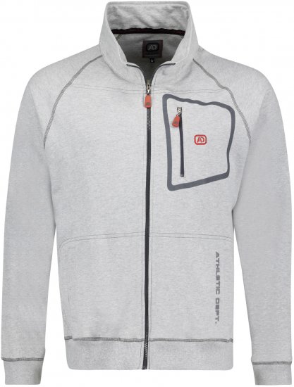 Adamo Manuel Sweatshirt with Zipper Grey - Pulovere & Hanorace - Pulovere & Hanorace Bărbați Mărimi Mari