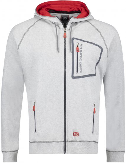 Adamo Michael Hoodie with Zipper Grey - Pulovere & hanorace - Pulovere & Hanorace Bărbați Mărimi Mari
