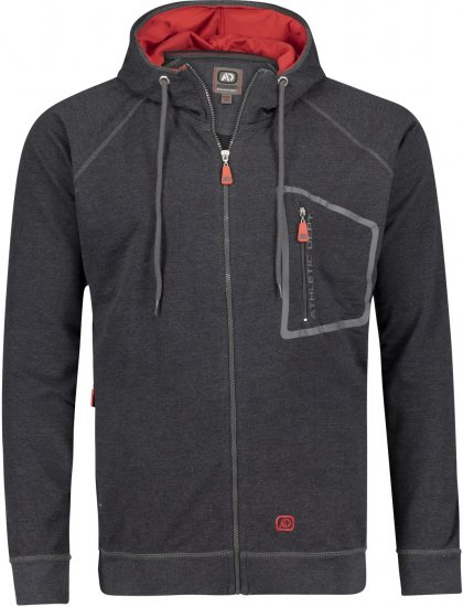 Adamo Michael Hoodie with Zipper Charcoal - Pulovere & hanorace - Pulovere & Hanorace Bărbați Mărimi Mari