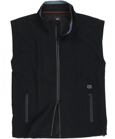 Adamo Orlando Fitness Vest Full Zipper Black - Haine sport & haine de exterior - Haine Sport & Exterior Bărbați Mărimi Mari
