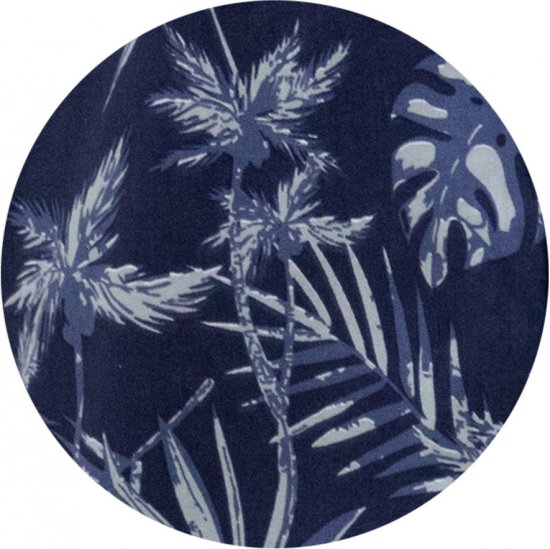 D555 Truro Hawaiian AOP Short Sleeve Button Down Collar Shirt Navy - Cămăși - Cămăși Bărbați Mărimi Mari