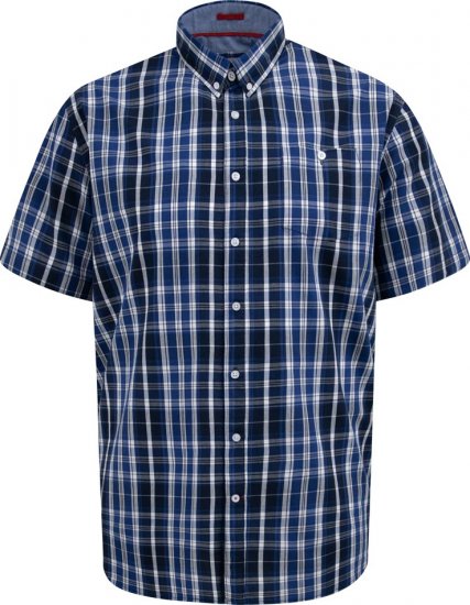 D555 Walsall Button Down Collar Short Sleeve Shirt Navy Shirt - Cămăși - Cămăși Bărbați Mărimi Mari