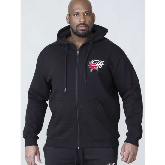 D555 Verlin Couture Full Zip Hoodie Black - Pulovere & hanorace - Pulovere & Hanorace Bărbați Mărimi Mari