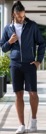 D555 Ealing Lightweight Zip Through Jacket With Zip Pockets Navy - Geci - Geci Bărbați Mărimi Mari