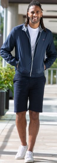 D555 Ealing Lightweight Zip Through Jacket With Zip Pockets Navy - Geci - Geci Bărbați Mărimi Mari