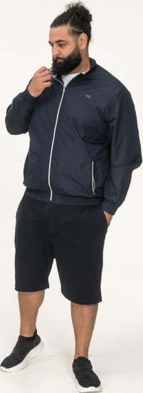 D555 Ealing Lightweight Zip Through Jacket With Zip Pockets Navy - Geci - Geci Bărbați Mărimi Mari
