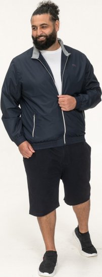 D555 Ealing Lightweight Zip Through Jacket With Zip Pockets Navy - Geci - Geci Bărbați Mărimi Mari