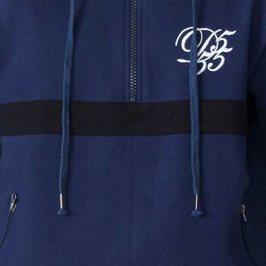 D555 Sergio Half Zip Hoodie Navy - Pulovere & hanorace - Pulovere & Hanorace Bărbați Mărimi Mari