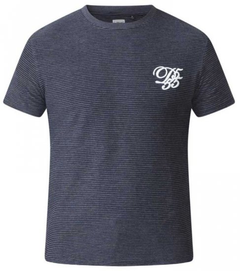 D555 Agler Waffle T-shirt Charcoal - Tricouri - Tricouri Bărbați Mărimi Mari