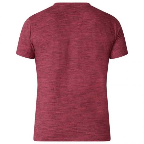 D555 Chalmer Couture Space Dye T-shirt Red - Tricouri - Tricouri Bărbați Mărimi Mari