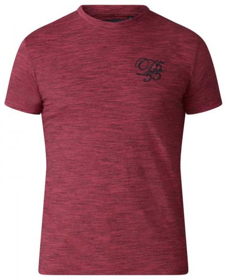 D555 Chalmer Couture Space Dye T-shirt Red - Tricouri - Tricouri Bărbați Mărimi Mari