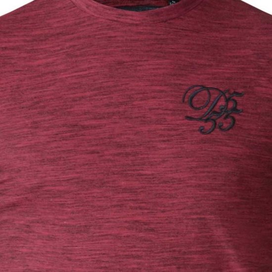 D555 Chalmer Couture Space Dye T-shirt Red - Tricouri - Tricouri Bărbați Mărimi Mari