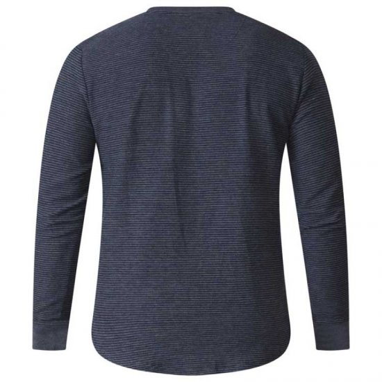 D555 Plato Long Sleeve T-shirt Charcoal - Tricouri - Tricouri Bărbați Mărimi Mari