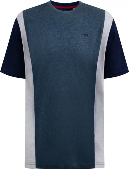 D555 Neath Cut And Sew Crew Neck T-Shirt Denim - Tricouri - Tricouri Bărbați Mărimi Mari