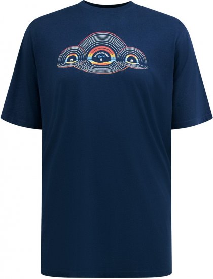 D555 Cheltenham Record With Reflection Printed T-shirt French Navy - Tricouri - Tricouri Bărbați Mărimi Mari