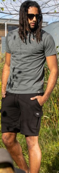 D555 Poole Circle Wave Printed Crew Neck T-shirt Khaki - Tricouri - Tricouri Bărbați Mărimi Mari