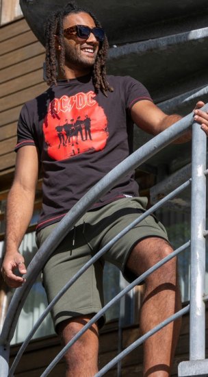 D555 Uxbridge Official AC/DC Band Printed Crew Neck T-Shirt Washed Black TALL SIZES - Tricouri - Tricouri Bărbați Mărimi Mari