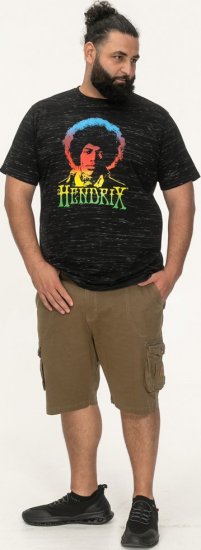 D555 Hendrix Official Jimi Hendrix Printed Crew Neck T-Shirt Black Reno - Tricouri cu trupe - 