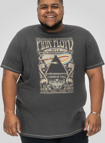 D555 HANLEY Official Pink Floyd Crew Neck T-Shirt Dark Grey TALL SIZES - ÎMBRĂCĂMINTE BĂRBAȚI MT-6XLT - Tall dimensiuni bărbați