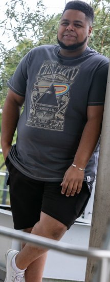 D555 HANLEY Official Pink Floyd Crew Neck T-Shirt Dark Grey TALL SIZES - ÎMBRĂCĂMINTE BĂRBAȚI MT-6XLT - Tall dimensiuni bărbați