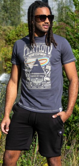 D555 HANLEY Official Pink Floyd Crew Neck T-Shirt Dark Grey TALL SIZES - ÎMBRĂCĂMINTE BĂRBAȚI MT-6XLT - Tall dimensiuni bărbați