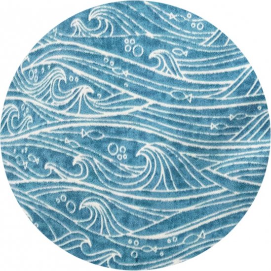 D555 Torquay AOP Short Sleeve Button Down Collar Shirt Blue Wave - Cămăși - Cămăși Bărbați Mărimi Mari