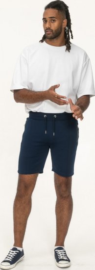 D555 Spalding Elasticated Waist Interlock Shorts Navy - Pantaloni trening - Pantaloni Trening Bărbați Mărimi Mari