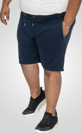 D555 Spalding Elasticated Waist Interlock Shorts Navy - Pantaloni trening - Pantaloni Trening Bărbați Mărimi Mari