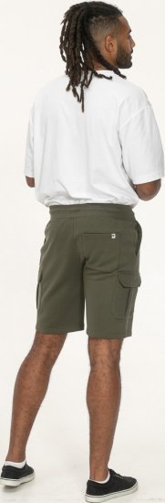 D555 Wigan 1 Elasticated Waist Fleece Cargo Shorts Khaki - Pantaloni trening - Pantaloni Trening Bărbați Mărimi Mari