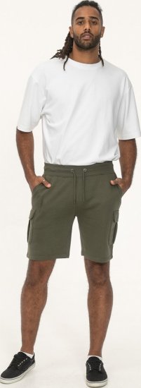 D555 Wigan 1 Elasticated Waist Fleece Cargo Shorts Khaki - Pantaloni trening - Pantaloni Trening Bărbați Mărimi Mari