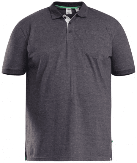 D555 Grant Polo Shirt Charcoal - Tricouri polo - Tricouri Polo Bărbați Mărimi Mari