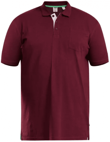 D555 Grant Polo Shirt Maroon - Tricouri polo - Tricouri Polo Bărbați Mărimi Mari