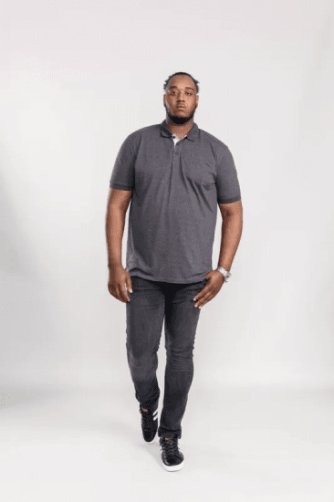D555 Grant Polo Shirt Charcoal - Tricouri polo - Tricouri Polo Bărbați Mărimi Mari