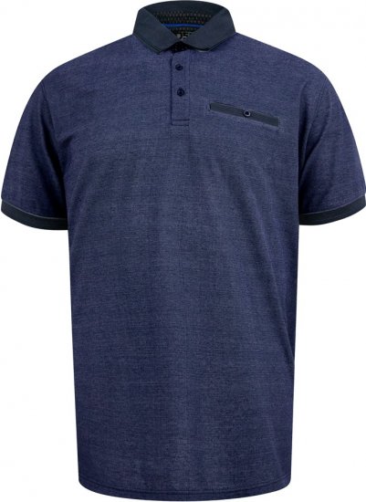 D555 Newcastle Polo Shirt Grey - Tricouri polo - Tricouri Polo Bărbați Mărimi Mari