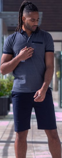 D555 Newcastle Polo Shirt Grey - Tricouri polo - Tricouri Polo Bărbați Mărimi Mari