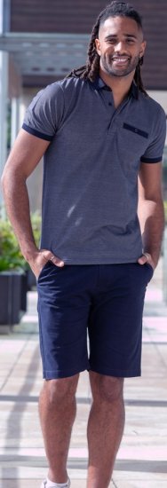 D555 Newcastle Polo Shirt Grey - Tricouri polo - Tricouri Polo Bărbați Mărimi Mari