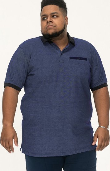 D555 Newcastle Polo Shirt Grey - Tricouri polo - Tricouri Polo Bărbați Mărimi Mari