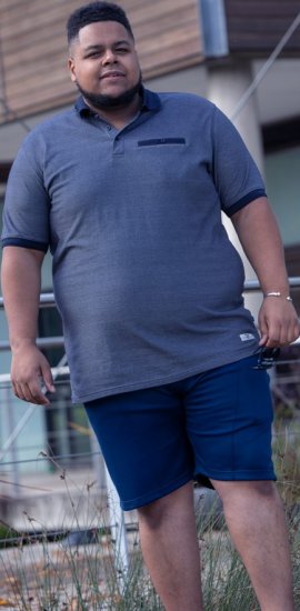 D555 Newcastle Polo Shirt Grey - Tricouri polo - Tricouri Polo Bărbați Mărimi Mari