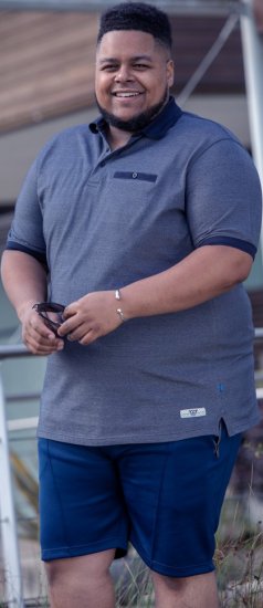 D555 Newcastle Polo Shirt Grey - Tricouri polo - Tricouri Polo Bărbați Mărimi Mari