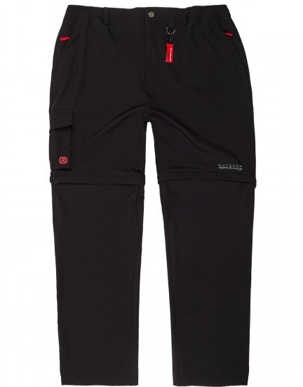 Adamo Tobias Outdoor Zipp-off Pants Black - Haine sport & haine de exterior - Haine Sport & Exterior Bărbați Mărimi Mari